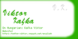 viktor kafka business card